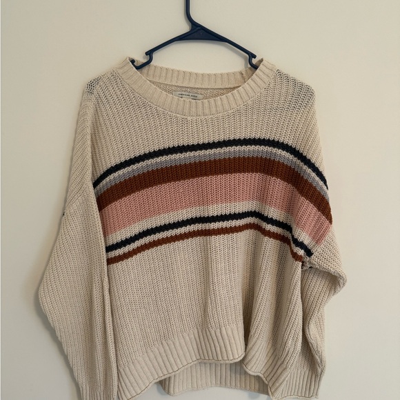 American Eagle Outfitters Sweaters - American Eagle Outfitters Cream Sweater with Stripes
